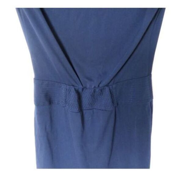 BCBG Maxazria Cowl Neck Drop Waist Stretch Dress BLUE Women Size XS - Picture 4 of 6